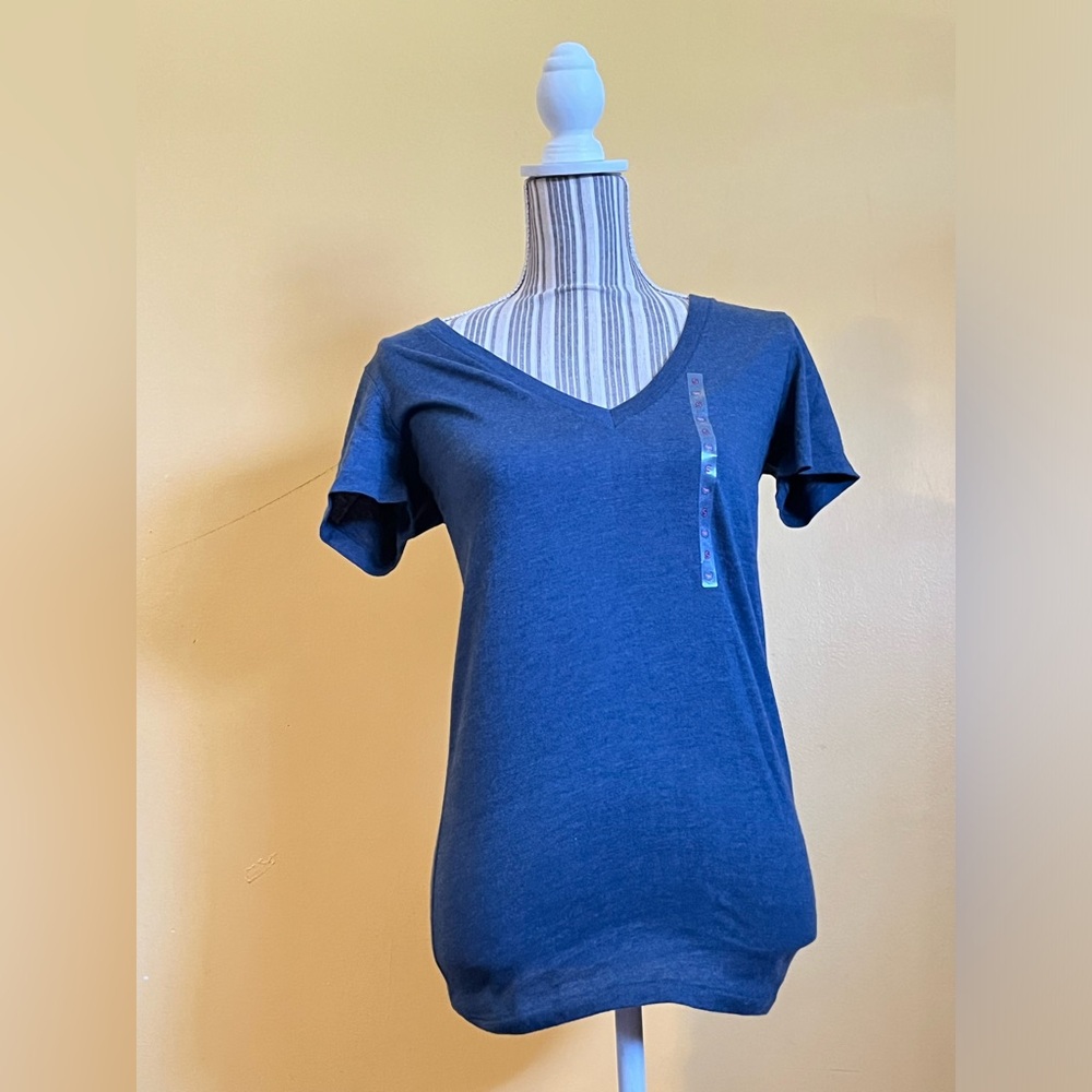 Victoria Secret PINK (blue/gray) short sleeve top
